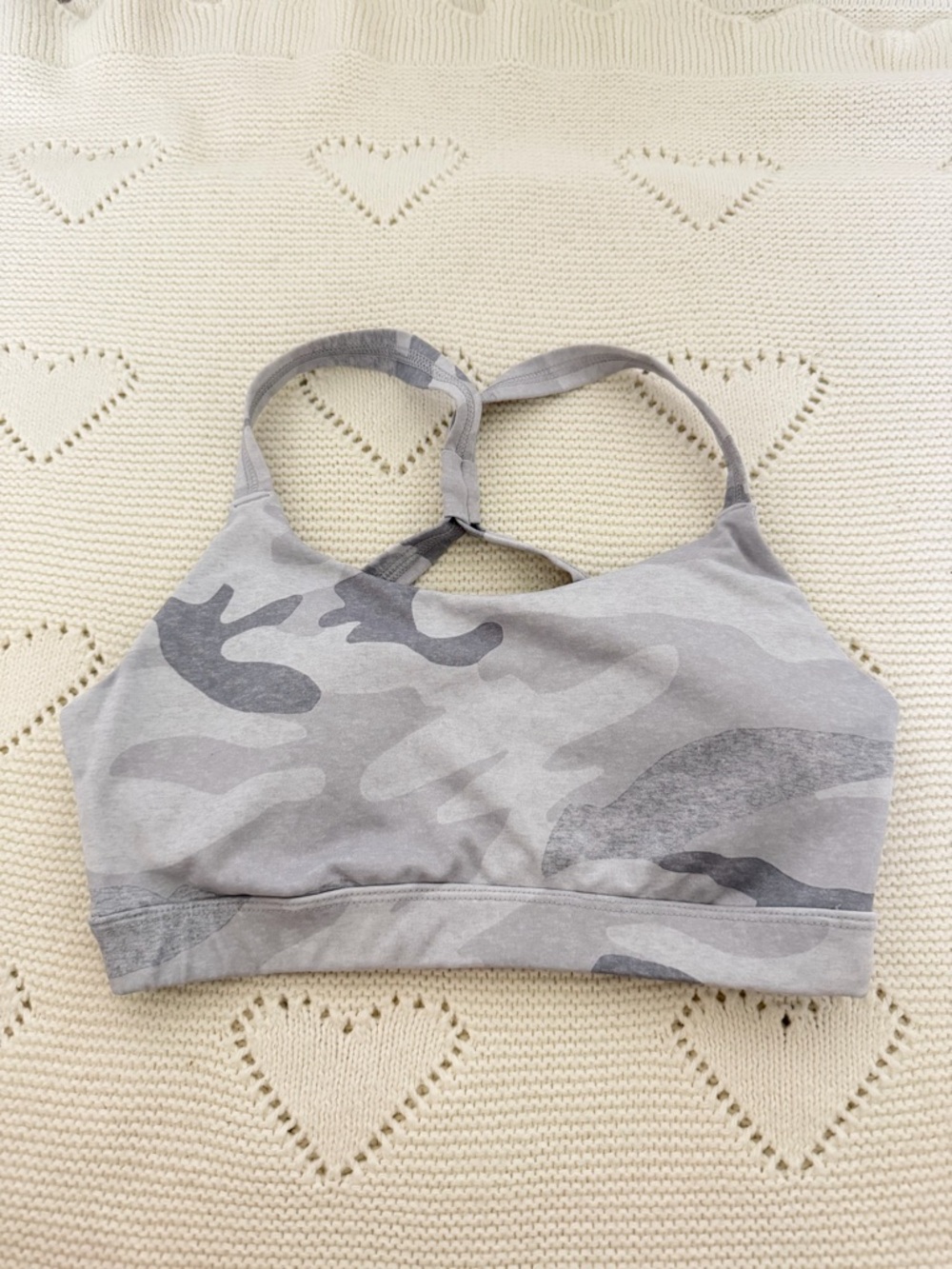 Aero Gray Camo Sports Bra